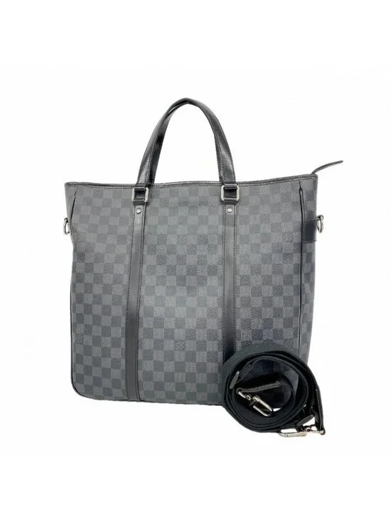 Louis Vuitton Handbag Damier Graphite Tadao Black 2-Way