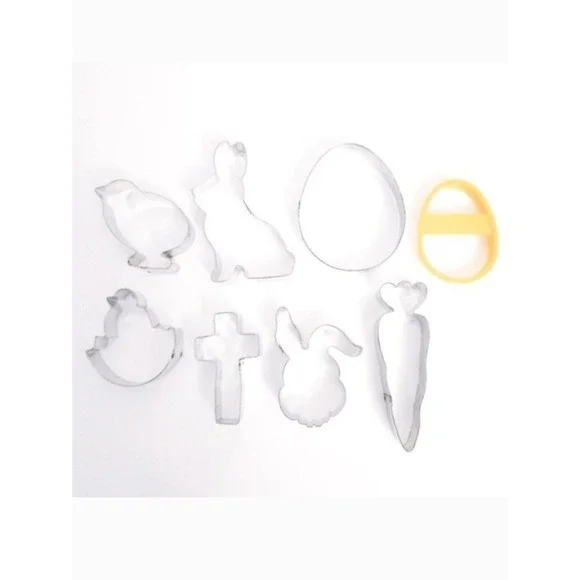 Easter Bunny, Spring Chick, Egg, Christian Cross Cookie Cutters Lot (Set of 8)