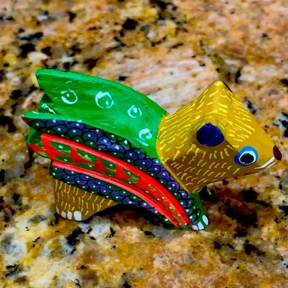 Colorful Handcrafted Fish Figurine one of a kind. Handmade in MX