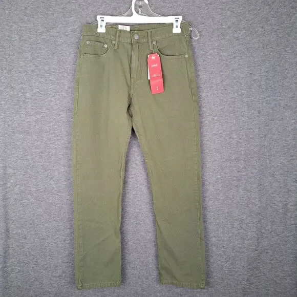 Levi's 502 Regular Taper Warp Stretch Olive‎ Green Pants 29x28* NWT