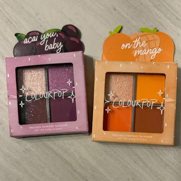 ColourPop Acai You Baby and On the Mango Shadow Set