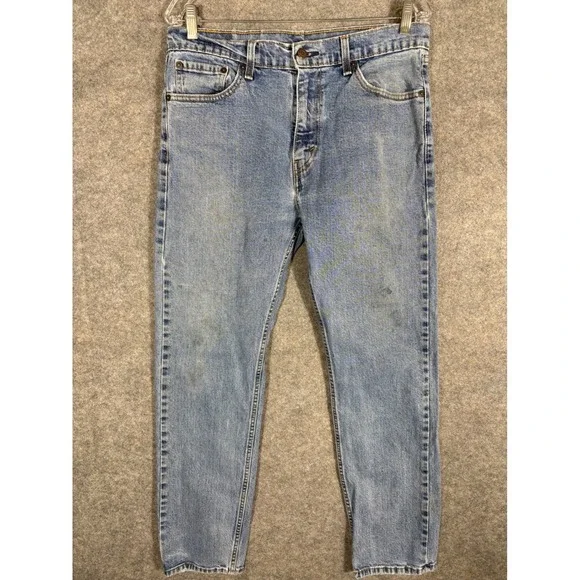 Levi's 505 Mens Jeans‎ Light Wash Straight Fit Casual Denim W33 L30