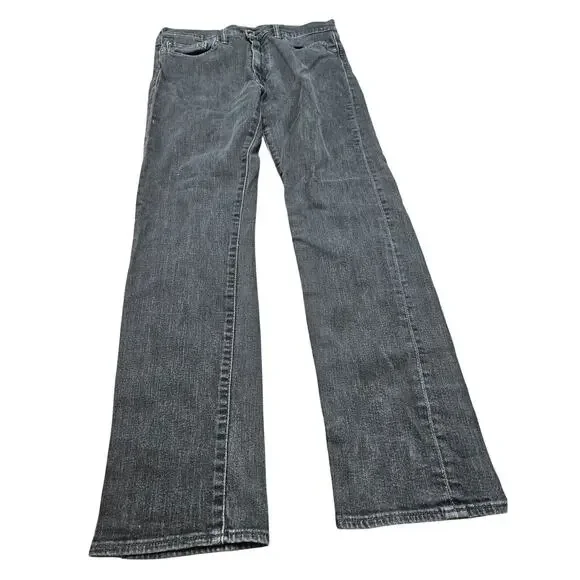 Levi's 513 Slim Straight Jeans Black Wash Denim CW-3215 Men's 34x32