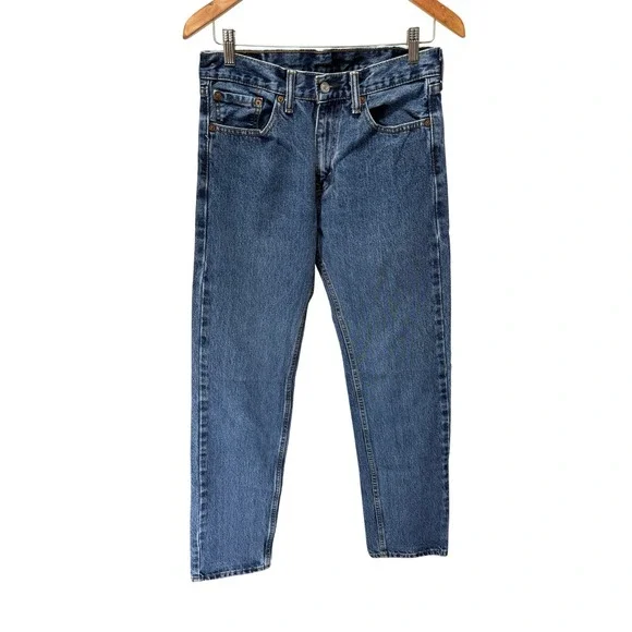 Levi's Jeans Mens 30x32‎ Blue 505 Regular Fit Straight Leg Medium Wash Denim