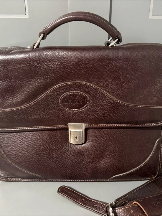 King Ranch Brown Leather Briefcase - Men's Professional Bag