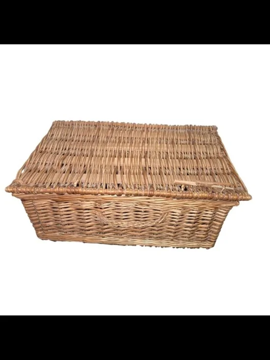 Woven Wicker Storage Basket - Natural Brown