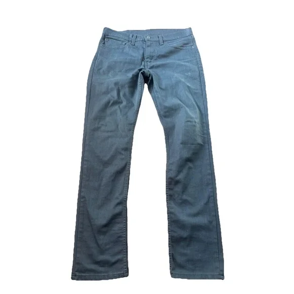 Levi's 511 Denim Jeans 34x34 Mens Charcoal Gray Straight Leg Waterless