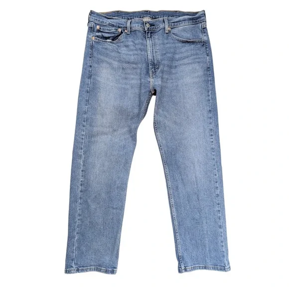 Levi's 505‎ Regular Fit Light Blue Wash Straight Leg Denim Jeans Mens Size 38x30