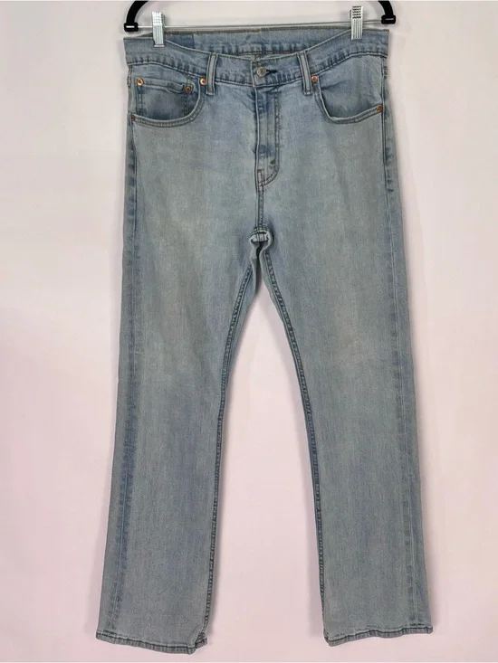 Men’s Levi’s 517 Bootcut Jeans Light Blue Wash Sz 34 W 32 L