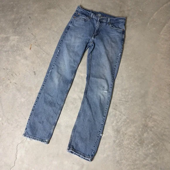 Levi's 514 Straight Fit Jeans Mens 32x34 Blue Medium Wash Streetwear Casual