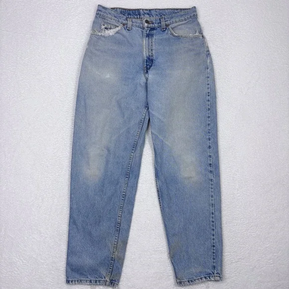 VTG Levi's 560 Jeans 31x30 Measures 29x28 Light Wash Loose Taper Orange Tab 1996
