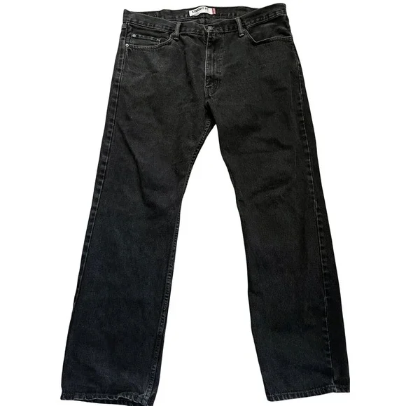 Levi's 505 Men's 40x32 Straight Leg Jeans Faded Black Denim Classic‎