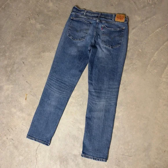 Levi's 511 Slim Fit Jeans Mens 38x32 Blue Denim Stretch Casual Baggy Streetwear