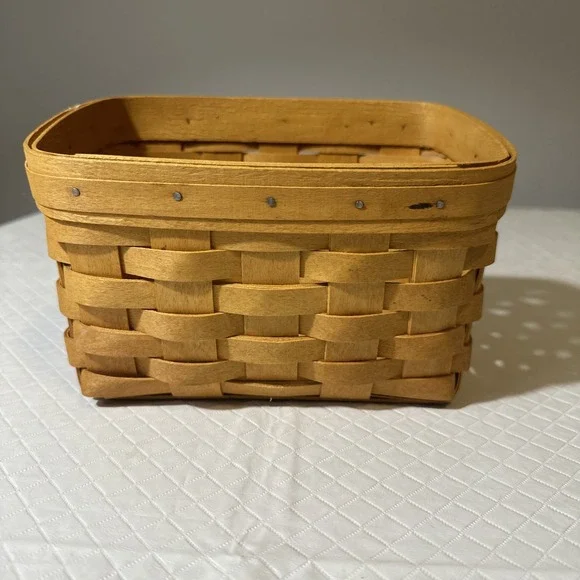 Longaberger Classic‎ Small Basket Slanted Signed 1999 Vintage Basket Only