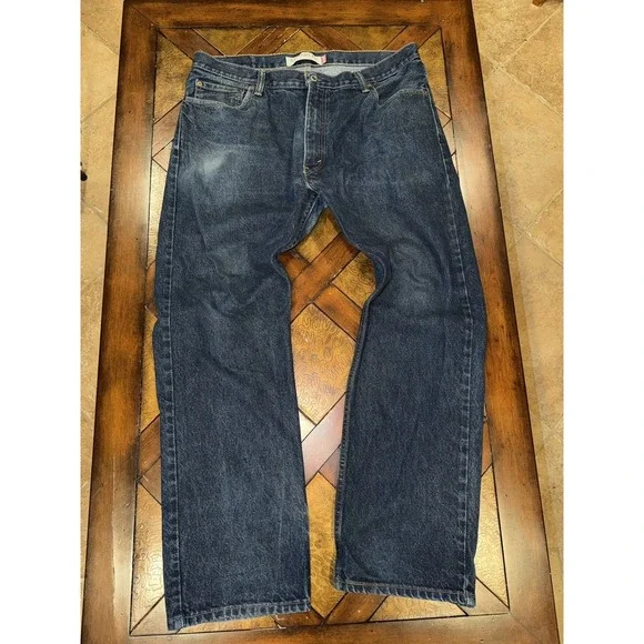 Vintage Levi's 505 Regular Fit Jeans Dark Wash Denim Straight Leg 36x30 Y2K