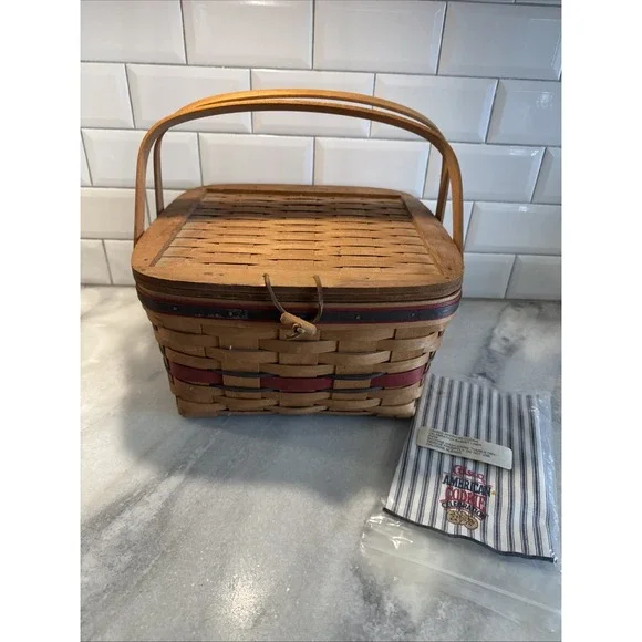 Longaberger 1991 Crisco American Pie Basket+Liner1ST In SerieLimitEditionOLA0051