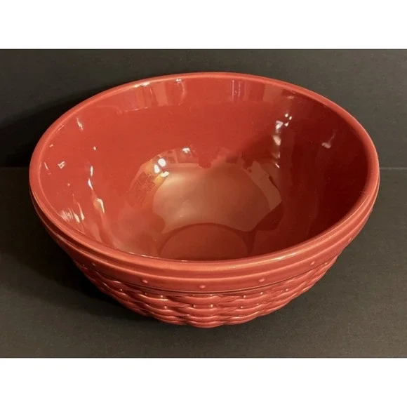 Longaberger Ceramic Mixing Serving Bowl 9
