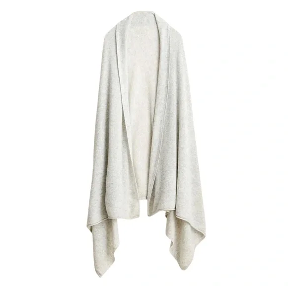J. CREW 100% Cashmere Oversized Wrap 33” x 79”