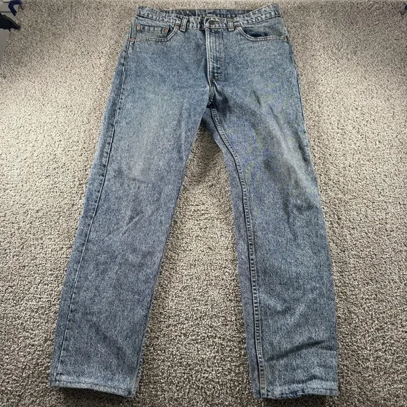 Vintage Levi's Jeans Mens 36 Straight Regular Fit‎ Acid Wash Baggy Classic USA