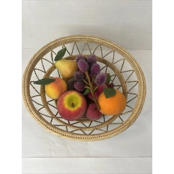 Vintage Circle Hand Woven Sweetgrass Bogo Wicker 10