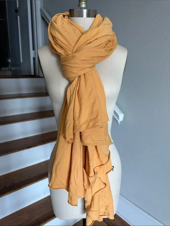 LAMADE LARGE ZINGO Jersey SCARF Faded MUSTARD YELLOW