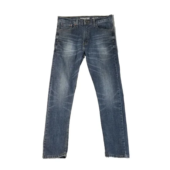 Levi's S37 Signature jeans men's 32x31 slim straight blue stretch denim pants