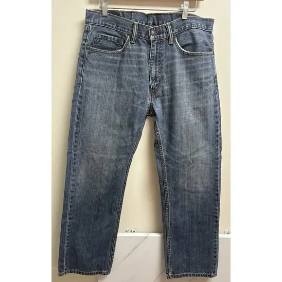Levi’s‎ 505 Men’s Jeans Blue Denim Straight Leg Size 34x29 Classic Regular Fit