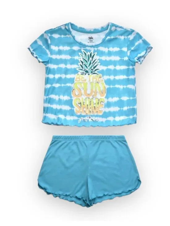 Justice Shorts Pajama Set 2 Piece Size XL