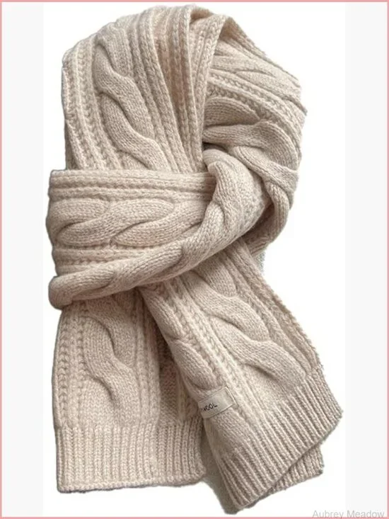 Knitted Scarf Shawl Wrap - Versatile Cape Cardigan Shoulder Top Sweater