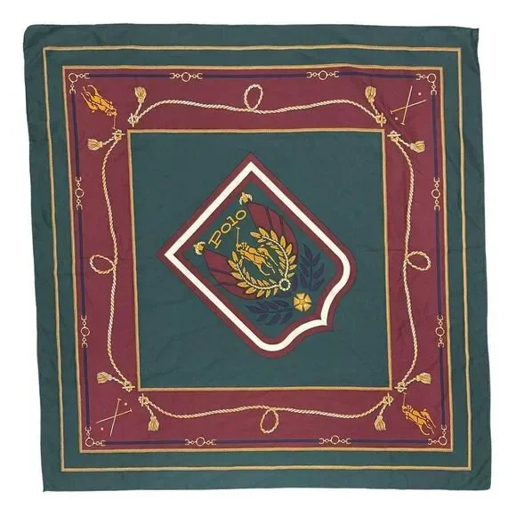 Vintage 80’s Polo Ralph Lauren Uni Crest Pony Scarf