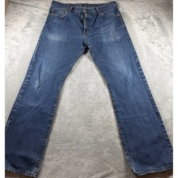 Vtg Levis 517 Boot Cut Jeans Mens 36x32 Blue Denim Red Tab