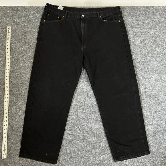 Levi's Jeans Mens Size 46x30 Black 550 Relaxed Fit Tapered Leg Denim Casual