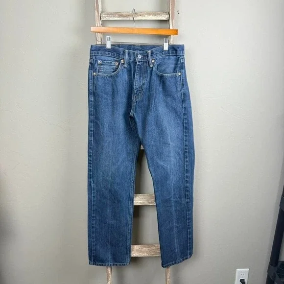 Mens Levi Strauss 505 Blue Denim Relax Fit Jeans size 30x30‎