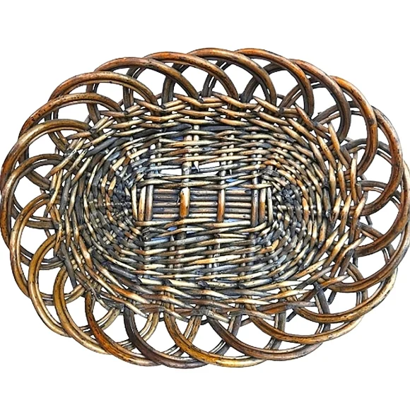 Oval Wicker Basket 14 Inch Wide