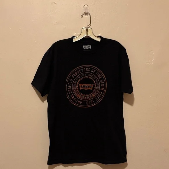 Levi's Black Tee with Orange Logo