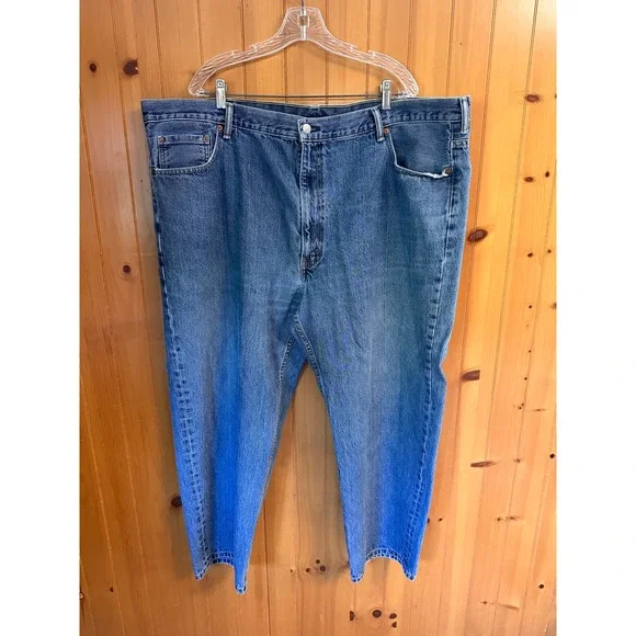 Levis 550 Relaxed Fit Tapered Leg Blue Denim Jeans Mens 50x30