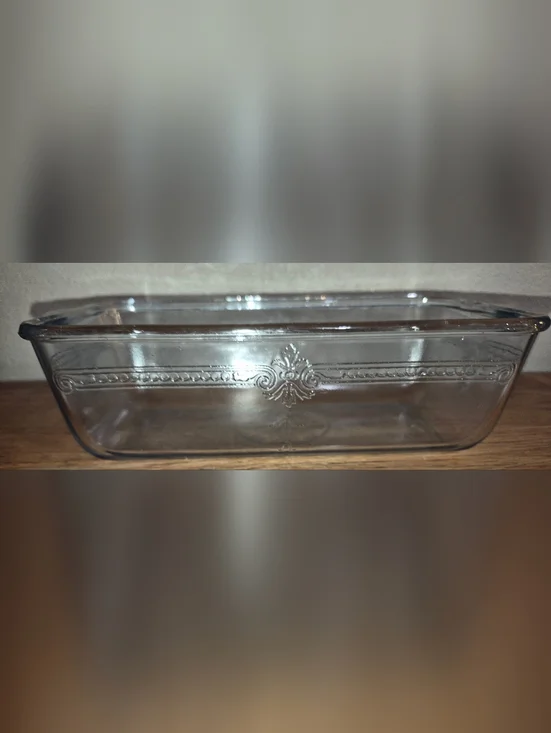 Vintage 1940s Glass FIRE KING Sapphire Blue PHILBE 9 x 5 Loaf Pan