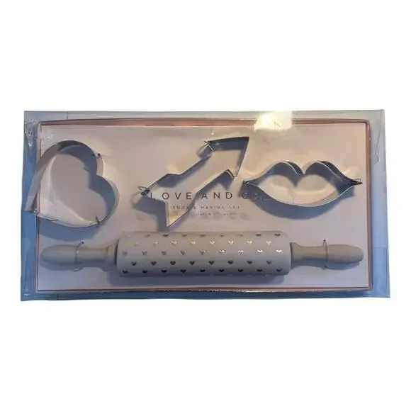NEW West Emory‎ Love Cookie Cutter Set Heart Arrow Lips Valentine's Day 4pc