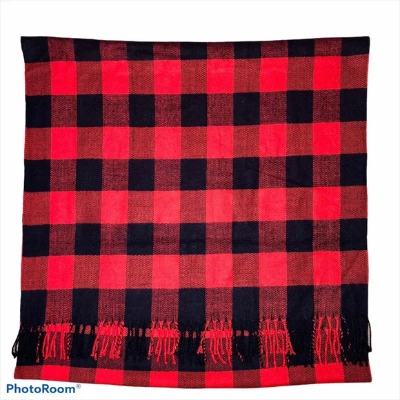 Buffalo Print Scarf with fringe
