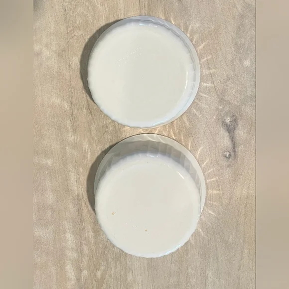 Set of 2 French White CorningWare F-16-B Great Vintage Condition From 19…