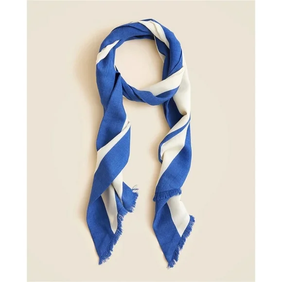 J.Crew Fringe-Trim Scarf in Wool-Silk Blend