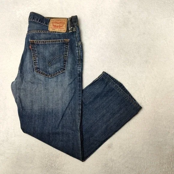 Levis 505 Jeans Mens 36x30 Blue Y2K Straight Medium Denim Regular Fit 5-Pocket