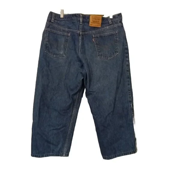 Levis 550 Orange Tab Jeans Size 42 Relaxed Fit 41 X 24 Hemmed