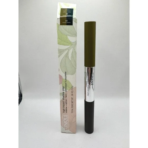 Clinique High Impact Shadow Play Shadow + Definer 02 Mixed Greens NIB