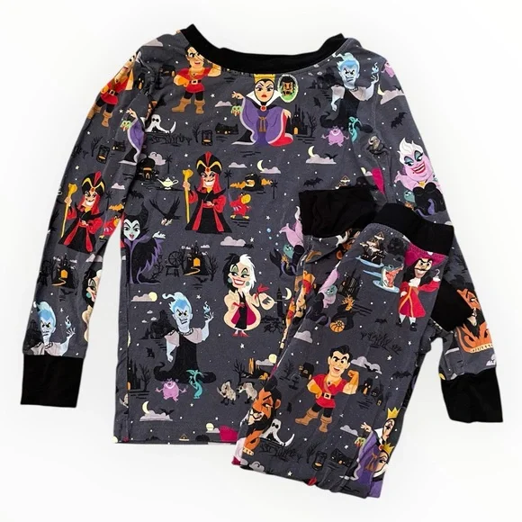LITTLE SLEEPIES x Disney Villains Bamboo Long Sleeve and Pants Pajama Set 2T