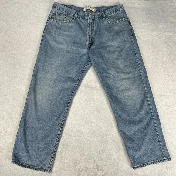 Levi's 550 Relaxed Fit Jeans Men's Size 40x29 Distressed Denim Medium Wash