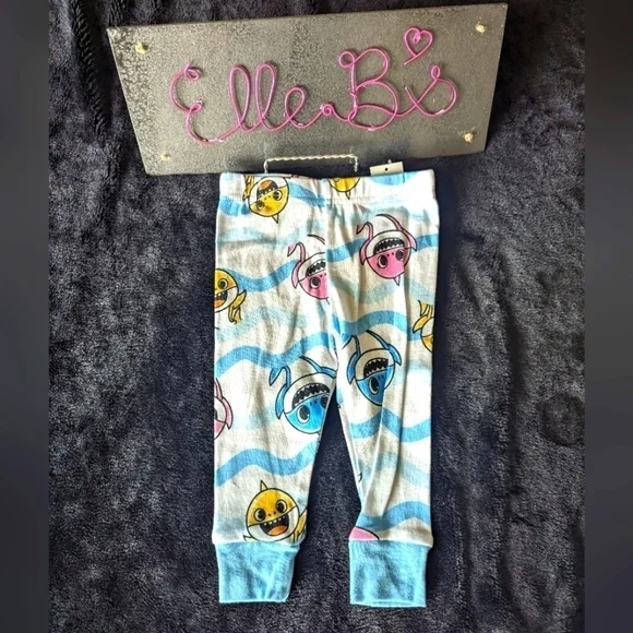 NWT Baby Shark Pajama Bottoms 12M