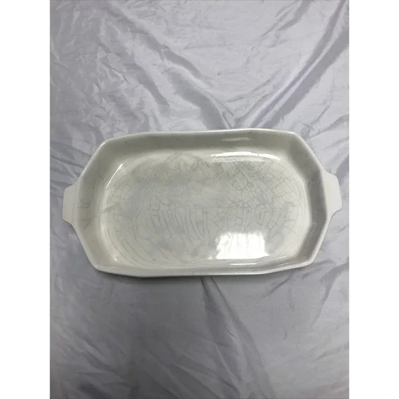 2 Quart Baker  Pfaltzgraff HERITAGE WHITE Lasagna Casserole 236