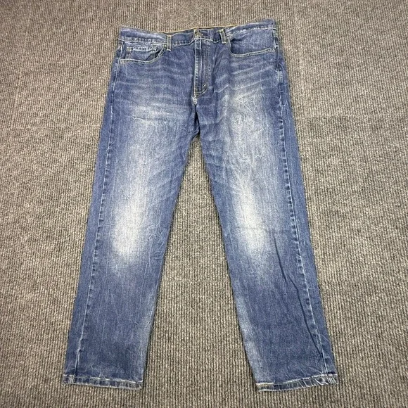 Levis 502 Regular Taper Jeans Mens 38x30 Tanager Wash Blue Stretch 29507-0003