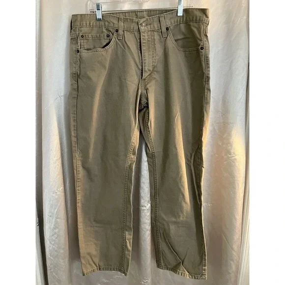 Levis 559 Jeans Men's 36x30 Beige/Khaki Relaxed Straight 100% Cotton